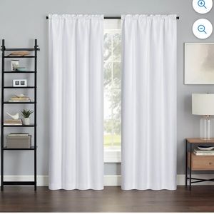 Eclipse 84 inch blackout curtains in white 2 Panels